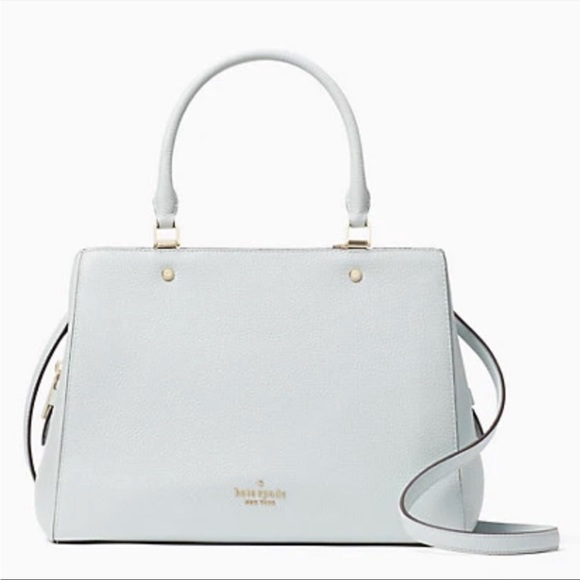 💜 Kate Spade Leila Medium TripleCompartment Satchel Blue